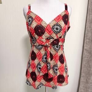 Vintage Y2K Indie Babydoll Top Orange Boho Festival Hippie Spaghetti Strap